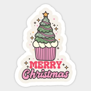 Merry Christmas Cake Sticker